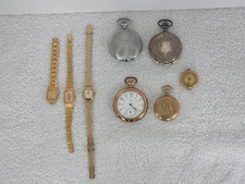 VINTAGE POCKET  WRISTWATCH LOT - FOR PARTS OR REPAIR - LOT OF 8 WATCHES 