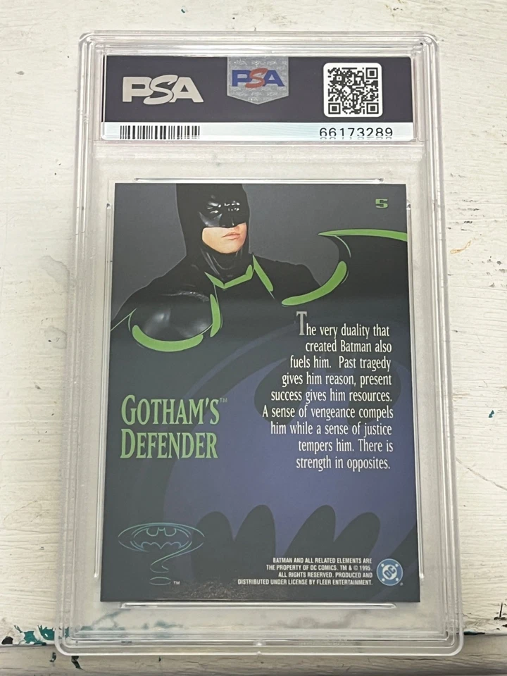 Fleer Ultra Batman Forever Gotham’s Defender PSA 8 1995 Trading Card - Image 3 of 3
