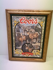 Coors Bighorn Sheep Beer Mirror, Circa 1995