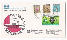 Tanzania 1969 KLM First Flight Cover Dar Es Salaam to Amsterdam