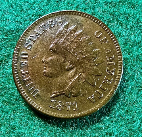 1871 Indian Head Cent — photo from another recent sale