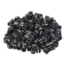 Clothes Hanger Marker L Size Tag Fit 3mm Rod Black, Pack of 150