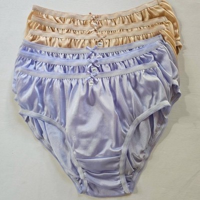 6 Bikini Panties Silky Underwear Woman Man Nylon Knickers Light Soft Hip 38''-42''