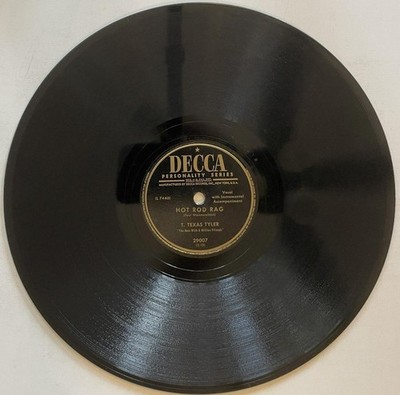 T. Texas Tyler Hot Rod Rag / Lighthearted Guy 78 rpm E-/E Mercury 29007 (1954)