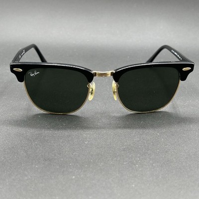 Ray-Ban RB 3016 Clubmaster W0365 Sunglasses Black 49-21 Used  display picture 1