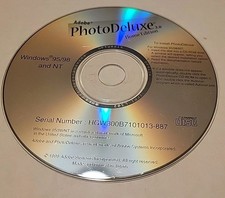 Vintage 1998 Adobe Photo Deluxe Home Edition 3.0 - Windows 95/98 NT Loose Disc