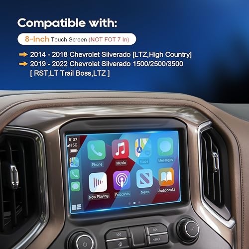 LFOTPP Fit pour 2014-2019 2020 2021 Silverado 1500 1PCS 8 pouces protection en verre - Photo 3/7