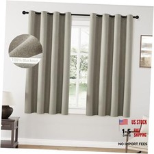 100 Blackout Solid Curtains 63 Inches Long 2 52"W x 63"L Pack of 2 Sand