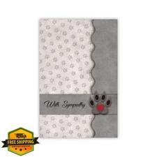 Pet Sympathy Card, Dog Cat Loss Memorial Gift, Heartfelt Message