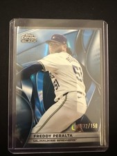 2025 Topps Chrome Black Freddy Peralta #7 Blue Refractor /150