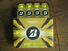 2 dozen BRAND NEW 2025 Bridgestone E12 Straight Distance golf balls Yellow
