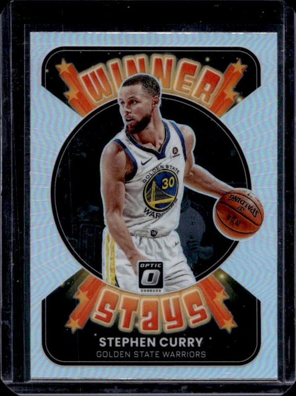 2021-22 Panini Donruss Optic Stephen Curry Winner Stays Holo Prizm #4 Warriors