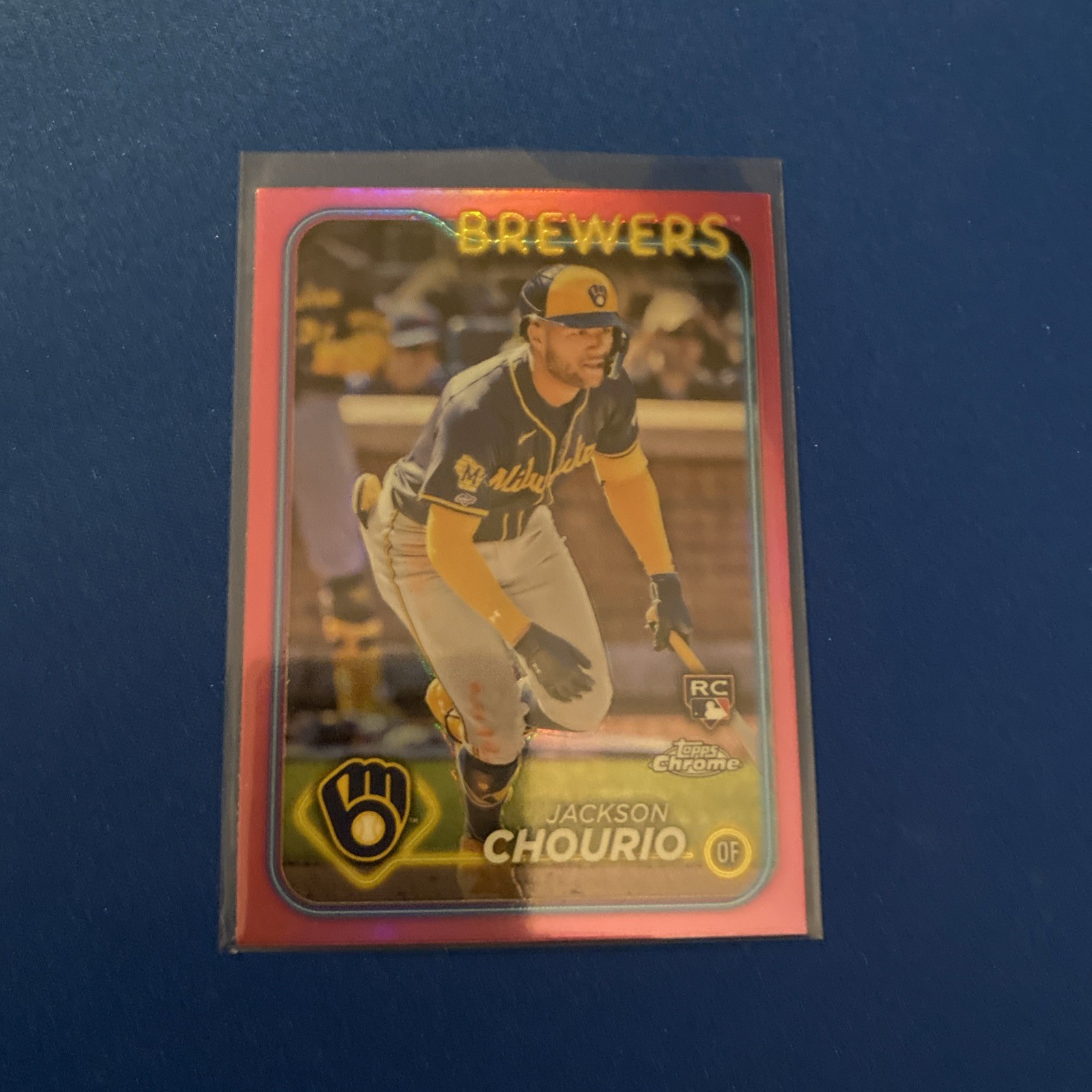 2024 Topps Chrome #161 Jackson Chourio Pink Refractors