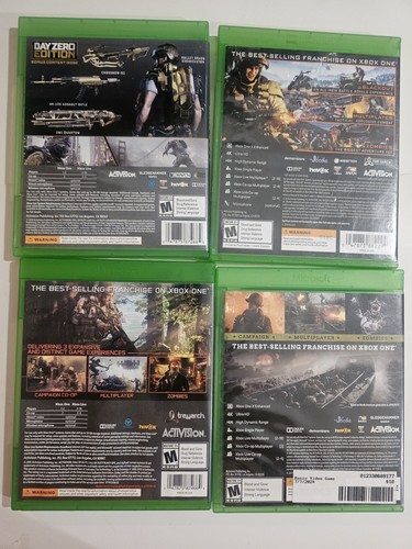 Lotto giochi Microsoft Xbox One Call Of Duty Ww2 Bo3&4 Advanced Warfare - Foto 2 di 2