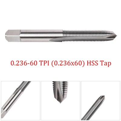 TPIS HSS Gewindebohrer Werkzeuge 3 Klingen 5 mm (0,2'') 72 mm (2,8 Zoll) HSS Gew