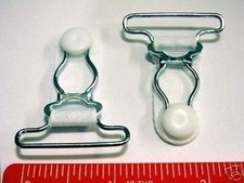 Suspender, Garter, Clips, Ends, Four, 29mm, White