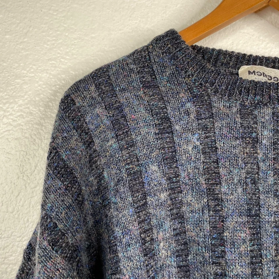 Suéter Mondo Para Hombre Azul XXL Italia Mezcla de Lana Gran Tamaño Vintage Preppy Grunge Foto 4 de 4