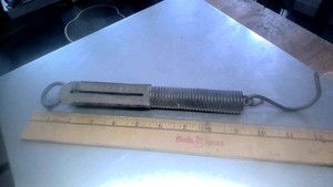 Solid Brass Face PELOUZE Spring Hanging Scale 50# antique vintage old