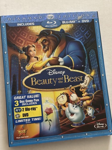 Disney's BEAUTY and the BEAST (Blu-ray 3-Disc Diamond Edition) w/Slipcover - NEW