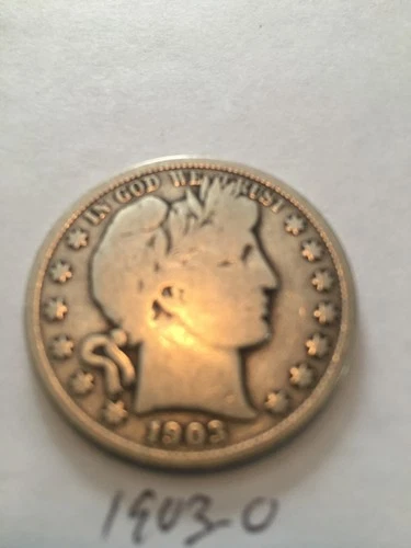 1903-O BARBER SILVER HALF DOLLAR ~ vg
