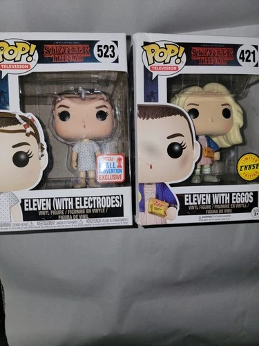 Funko Pop! Stranger Things #421 & #523 Eleven with Eggo Chase - Box Damage