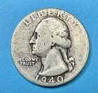 1940 Washington Quarter Silver Circulated