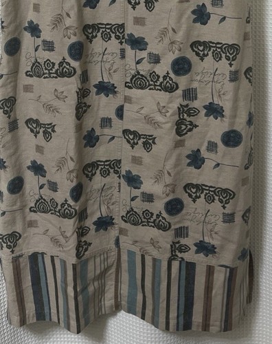 Vintage Erika Collection Dress Womens SZ L Linen Blend Khaki Tan Sleeveless Maxi - Picture 16 of 16