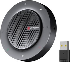 New - AV Access Bluetooth Conference Speakerphone, 360 4-Mic Pickup, USB Wire