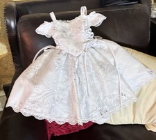 Gorgeous baptism gown size 1 lace pearls sequins satin baotusnal christening