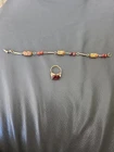 Vintage Sarah Coventry Millefiori Bracelet And Ring Amber Costume Jewelry