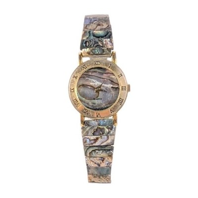Vintage Ladies LE BARON Style Abalone Shell Quartz Watch