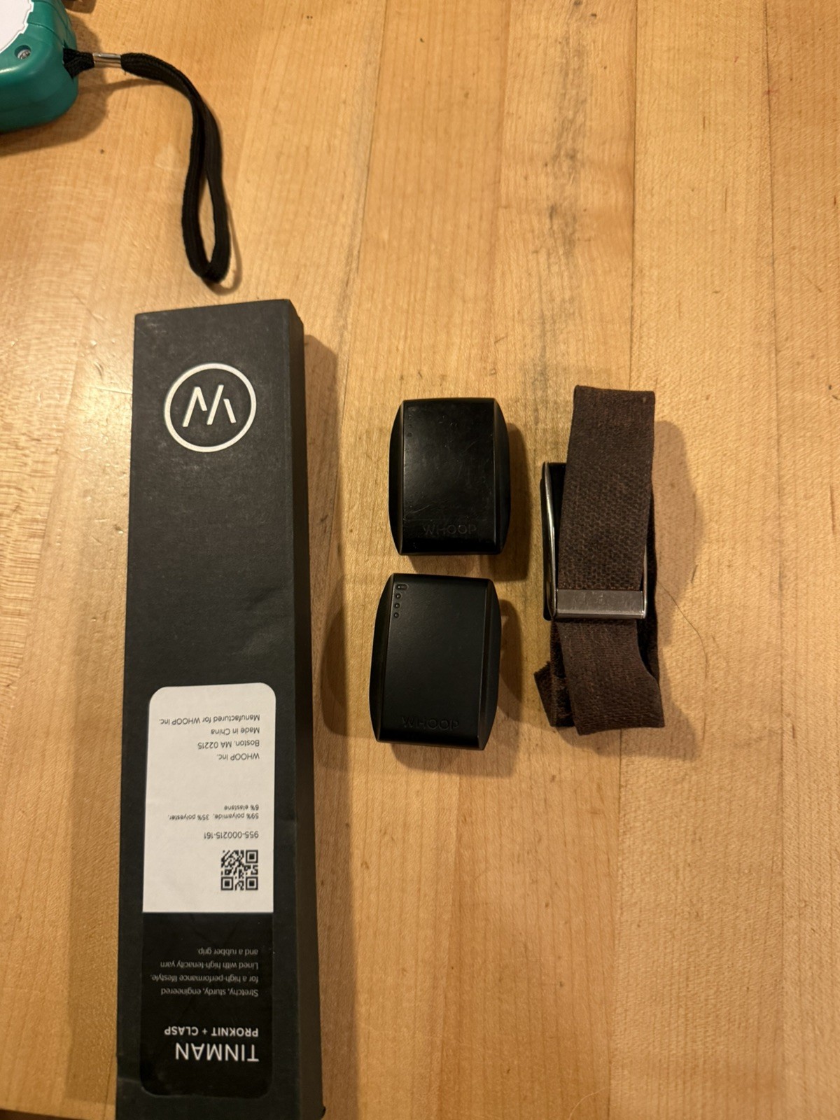 Whoop 3.0 Fitness Tracker with 2 Chargers  Black and a new strap 