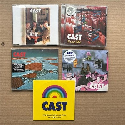 CAST - 5 X CD singles-I'm so lonely (+promo)/live the dream/free me/alright