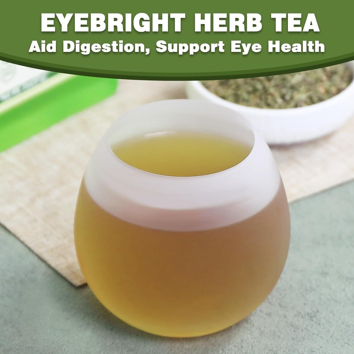 Organic Eyebright Tea - Rich in Antioxidants & Caffeine-Free - 2oz Loose Leaf