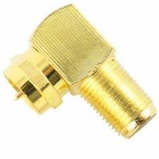 1PCS 90  Right Angle Gold Plated F RG6 RG59 Coaxial Coax Connector Adapter LOT