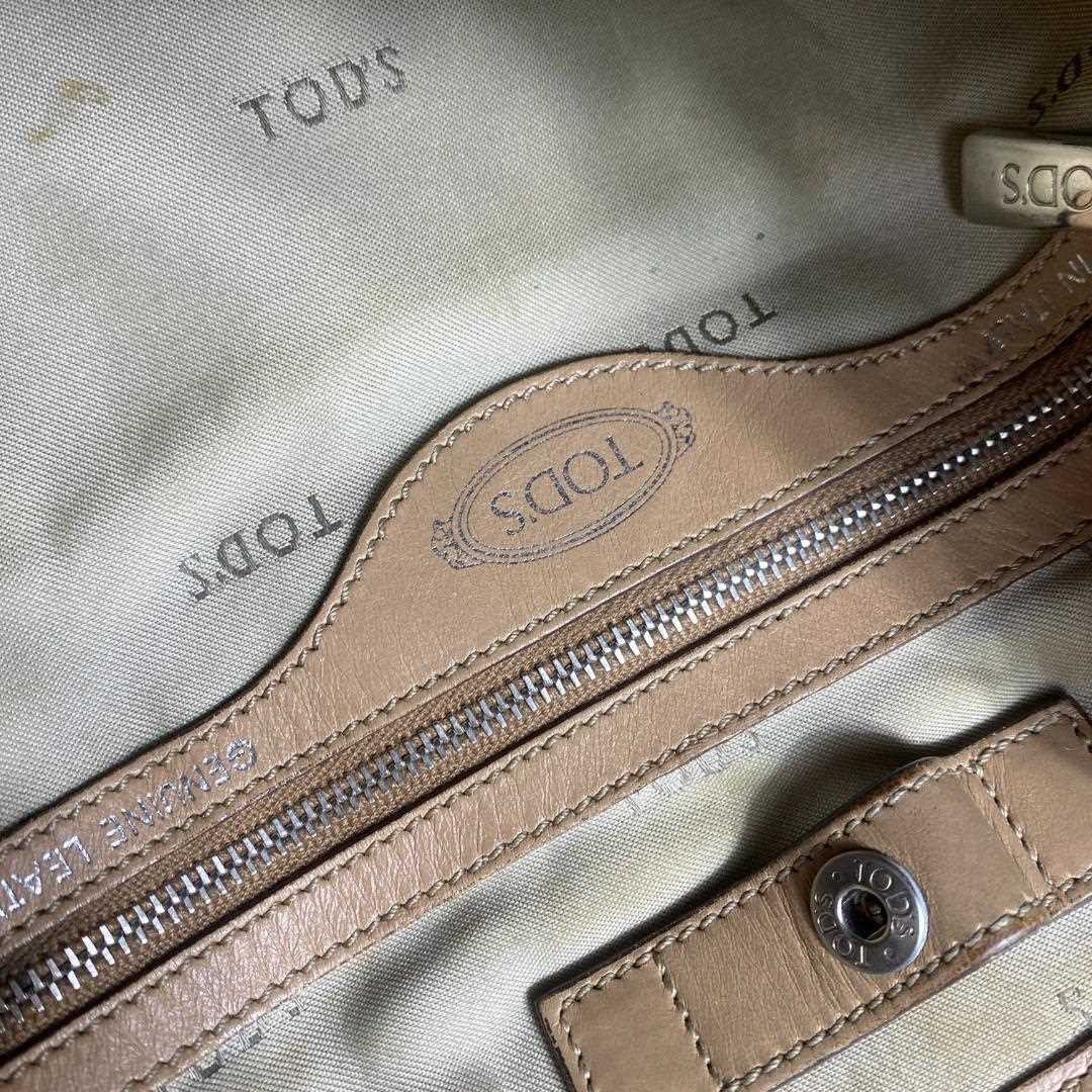 TOD'S Shoulder Bag 2way G Line PVC x Leather Orange x Beige TOD'S Shoulder Bag 2way G Line PVC x Leather Orange x Beige