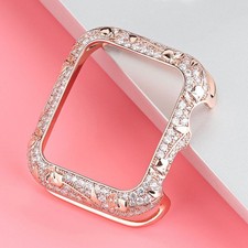 Luxury Carved Diamond Case Metal Frame Cover For Apple Watch Series 11 10 9 8 7