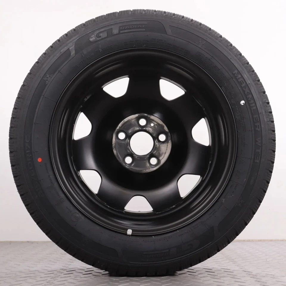 Winterräder 17 Zoll VW T5 T6 T6.1 Original Stahl-Felgen schwarz Reifen 215/60R17 - Bild 4 von 4