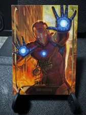 2024 Skybox Marvel Masterpieces Nahuel Grego Gold Signature Series IRON MAN #75