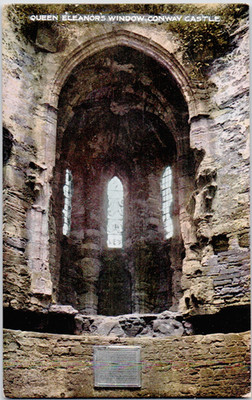 UK Wales Caernarfonshire Conwy Castle Queen Eleanors Window Ruin 1920 Postcard