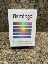 Flamingo Razor Cartridge Refills 4 Count Five Blade Flex Hinge Shave Germany