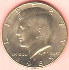 1985P John F. Kennedy Half Dollar  Circulated Coin