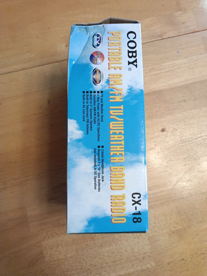 Coby Portable AM/FM TV/Weather Band Radio CX-18 Dual Power Built-in Speaker NIB - Image 4 of 4