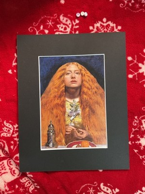 John Everett Millais - Künstler Kunstwerk, schöner Retro Kunstdruck montiert,