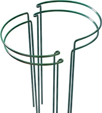 LEOBRO Plant Support Stakes, 4 PCS 10W x 15.8H, Green 