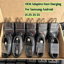 Android Phone Charger US Adapter for Samsung Fast Charging with Type C Cable Lot