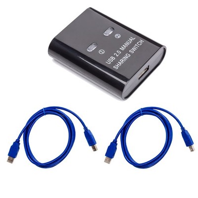 Printer Sharing Switch, Manual Switcher Adapter, 2 Computer Share 1 Printer S...