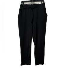 Joie Black Tapered Drawstring High Waisted Pull On Pants Size M
