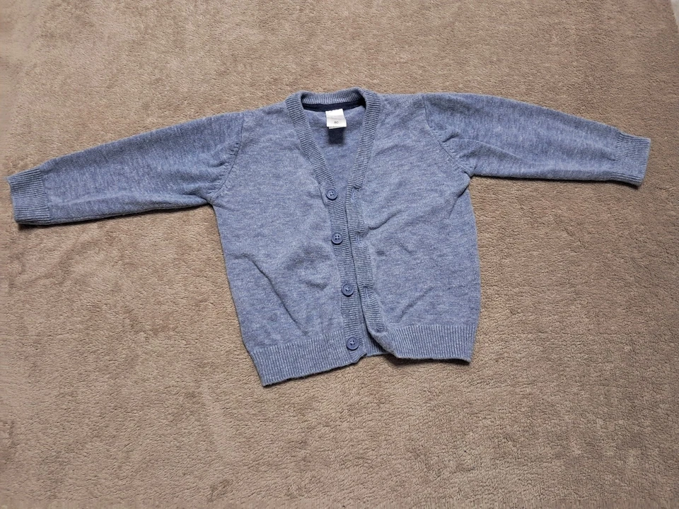 Süße schicke Baby Strickjacke, C&A, Gr. 80, blau meliert, Feinstrick