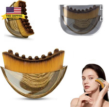Lymphatic Drainage Face Massager, Ergonomic Contour Brush for Dry Brushing, Re